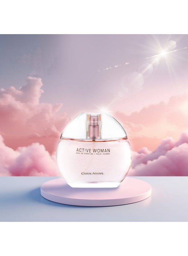 Chris Adams 5-Piece Active Woman, Noire, Blanche, Intense And Cool Eau De Parfum Set Luxury Long-Lasting Perfumes for Women - Image 3